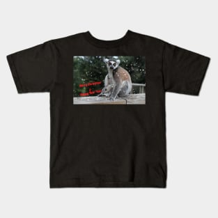 Ring-tailed lemur - Merry Christmas & Happy New Year Kids T-Shirt